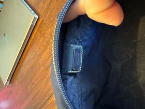Vintage Prada Navy Blue Tessuto Nylon Cosmetics Pouch